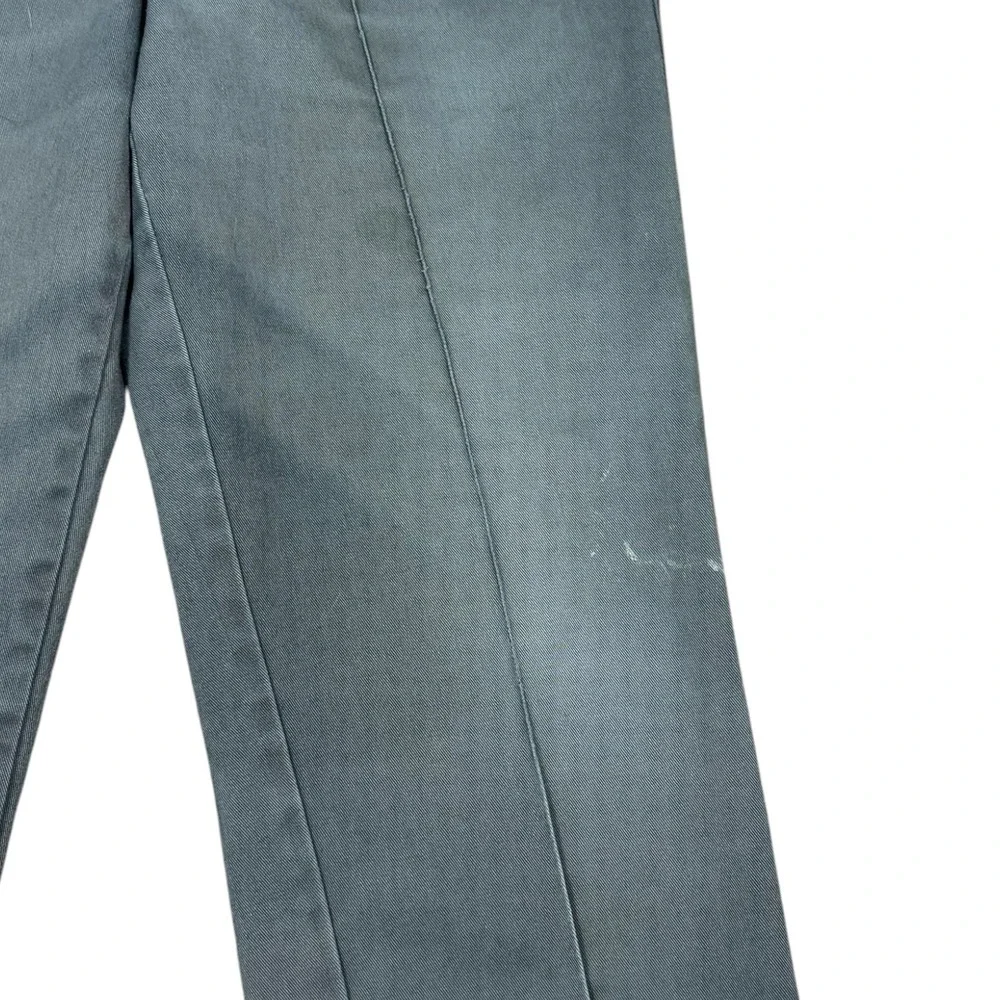 2000s‎ Dickies Faded Blue/Gray Pleated Straight Leg Pants Men's 31x26 FLAW